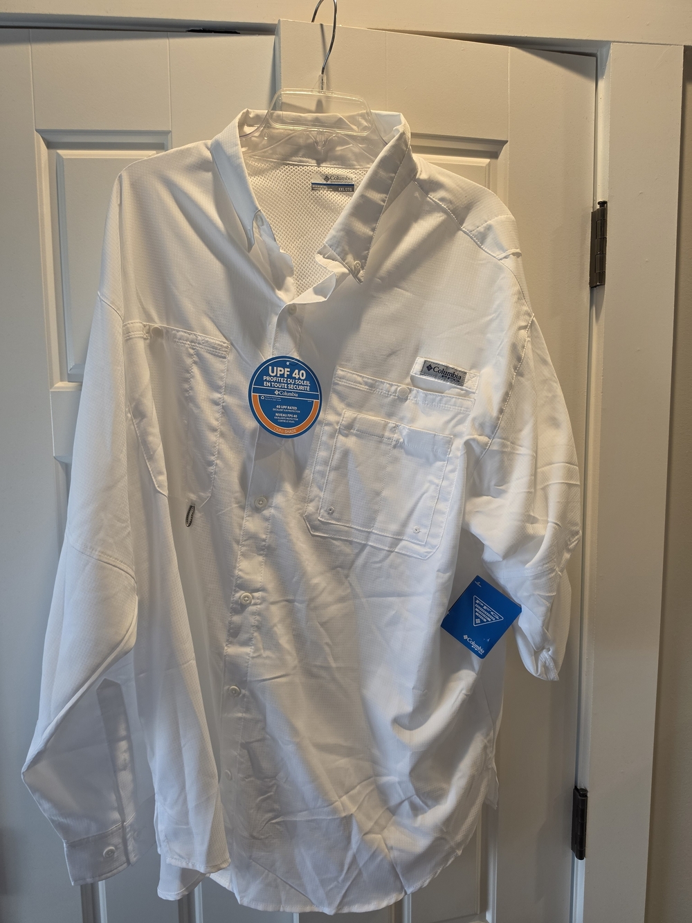Columbia Men’s White Lightweight Fishing Shirt